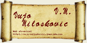 Vujo Milošković vizit kartica